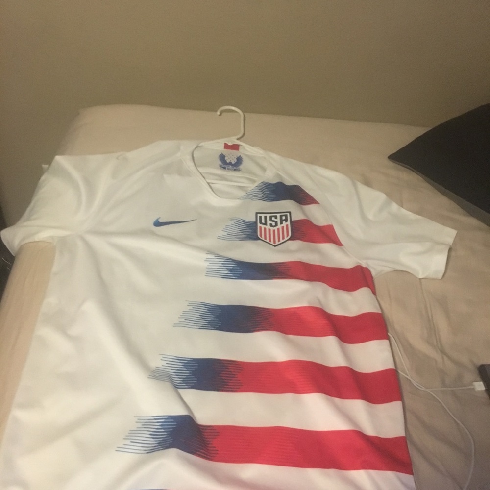 Nike USA Men's Short Sleeve Soccer Jersey - White/Red/Blue